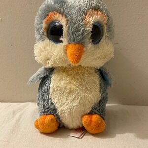Ty Beanie Boos Fisher Penguin Plush Big Eyes Glitter‎ Eyes Stuffed Animal Toy